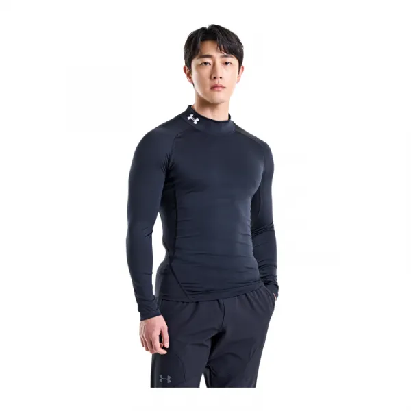 Pánske kompresné tričko s dlhým rukávom UNDER ARMOUR UA HG Armour Comp Mock LS-BLK