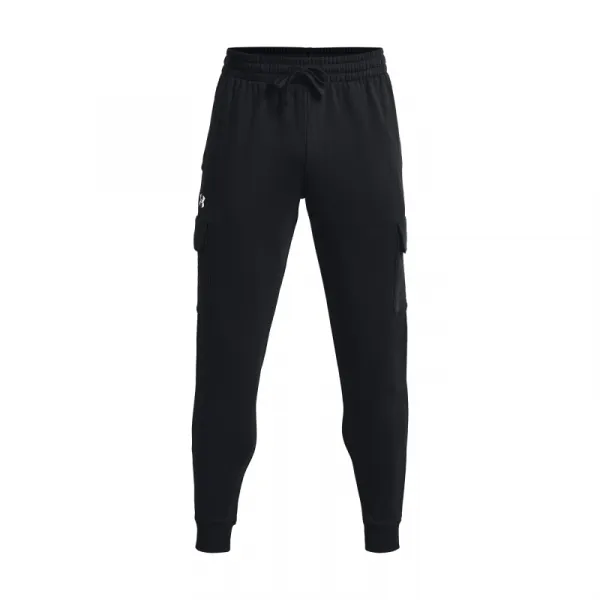 Pánske zateplené tepláky UNDER ARMOUR UA Rival Fleece Cargo Jogger-BLK