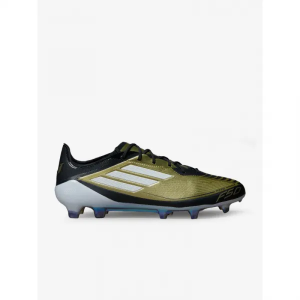 Pánske futbalové kopačky outdoorové ADIDAS F50 Elite Messi M FG gold metallic cloud white core black