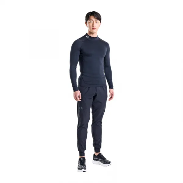 Pánske kompresné tričko s dlhým rukávom UNDER ARMOUR UA HG Armour Comp Mock LS-BLK