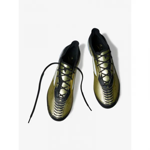 Pánske futbalové kopačky outdoorové ADIDAS F50 Elite Messi M FG gold metallic cloud white core black
