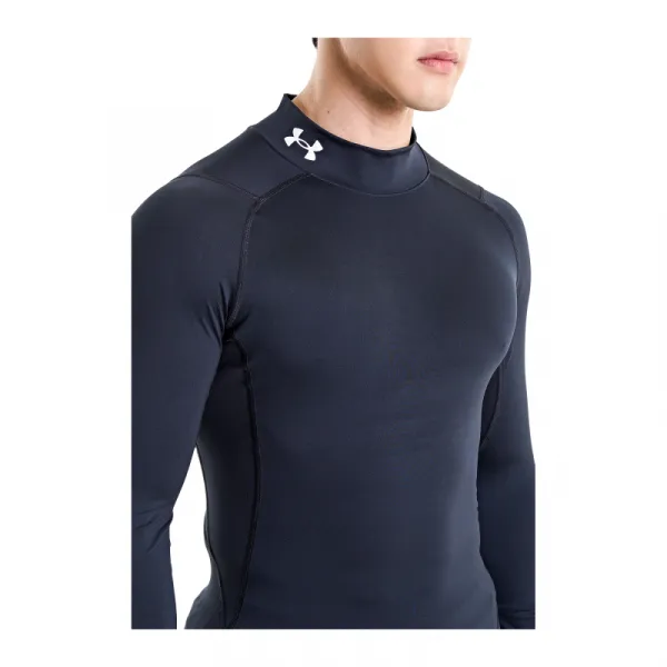 Pánske kompresné tričko s dlhým rukávom UNDER ARMOUR UA HG Armour Comp Mock LS-BLK