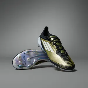 Pánske futbalové kopačky outdoorové ADIDAS F50 Elite Messi M FG gold metallic cloud white core black