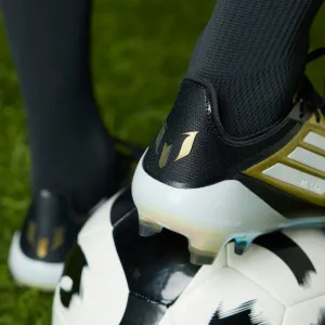 Pánske futbalové kopačky outdoorové ADIDAS F50 Elite Messi M FG gold metallic cloud white core black