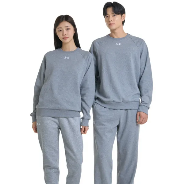 Pánska zateplená mikina UNDER ARMOUR UA Rival Fleece Crew-GRY I