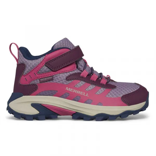 Dievčenská členková turistická obuv MERRELL Moab Speed 2 Mid A C WTRPF berry
