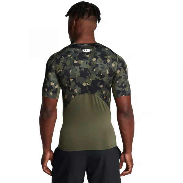 Pánske kompresné tričko s krátkym rukávom UNDER ARMOUR UA HG Armour Prtd SS-GRN