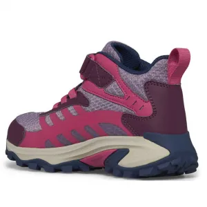 Dievčenská členková turistická obuv MERRELL Moab Speed 2 Mid A C WTRPF berry