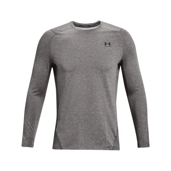 Pánske kompresné tričko s dlhým rukávom UNDER ARMOUR UA CG Armour Fitted Crew-GRY