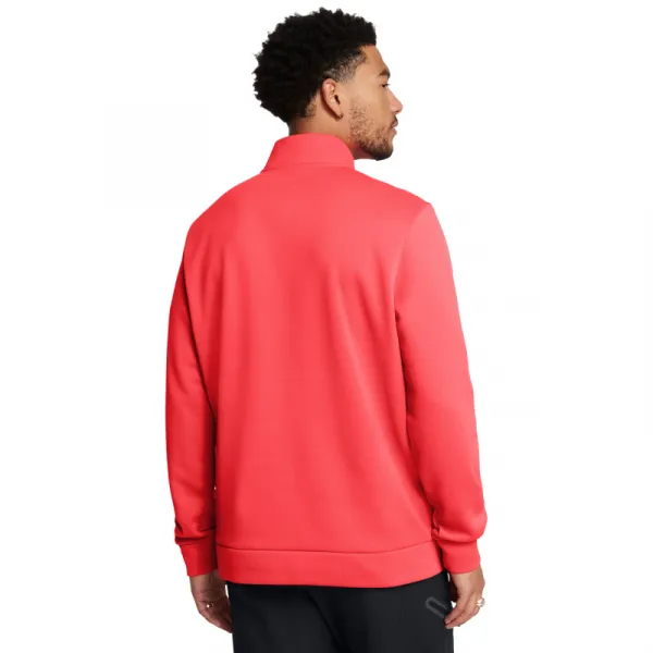 Pánska zateplená tréningová mikina s 1 2 zipsom UNDER ARMOUR UA Armour Fleece 1 4 Zip-RED