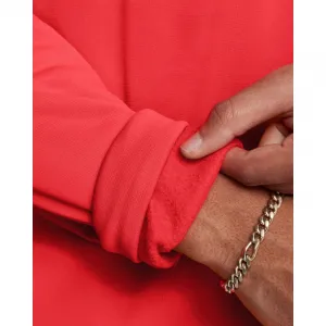 Pánska zateplená tréningová mikina s 1 2 zipsom UNDER ARMOUR UA Armour Fleece 1 4 Zip-RED