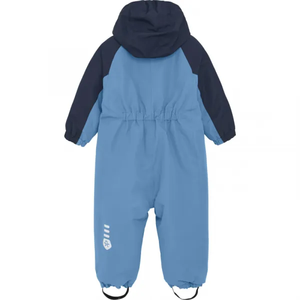 Detský zimný overal COLOR KIDS Coverall - Colorblock & Solid-741597.7027-Cyaneus