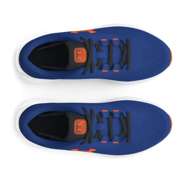 Chlapčenská športová obuv (tréningová) UNDER ARMOUR UA BGS Charged Rogue 4 tech blue black orange blast
