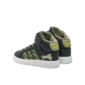 Chlapčenská rekreačná obuv ADIDAS Grand Court Mid Lion King K carbon green