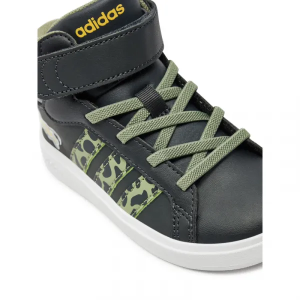 Chlapčenská rekreačná obuv ADIDAS Grand Court Mid Lion King K carbon green