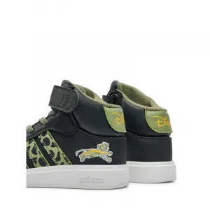 Chlapčenská rekreačná obuv ADIDAS Grand Court Mid Lion King K carbon green