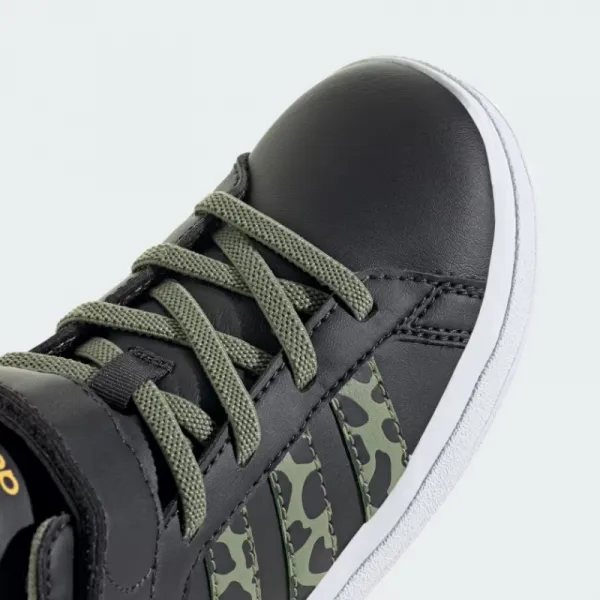 Chlapčenská rekreačná obuv ADIDAS Grand Court Mid Lion King K carbon green