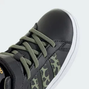 Chlapčenská rekreačná obuv ADIDAS Grand Court Mid Lion King K carbon green