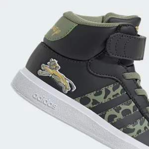 Chlapčenská rekreačná obuv ADIDAS Grand Court Mid Lion King K carbon green