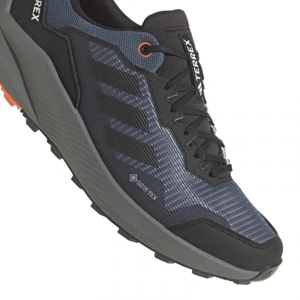 Pánska bežecká trailová obuv ADIDAS Terrex Trailrider GTX wonder steel core black impact orange