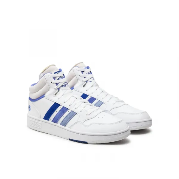 Pánska rekreačná obuv ADIDAS Hoops 3.0 Mid cloud white blue spark semi cobalt blue
