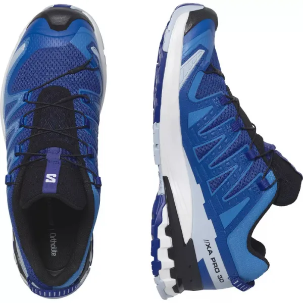 Pánska bežecká trailová obuv SALOMON XA Pro 3D V9 surf the web ibiza blue white