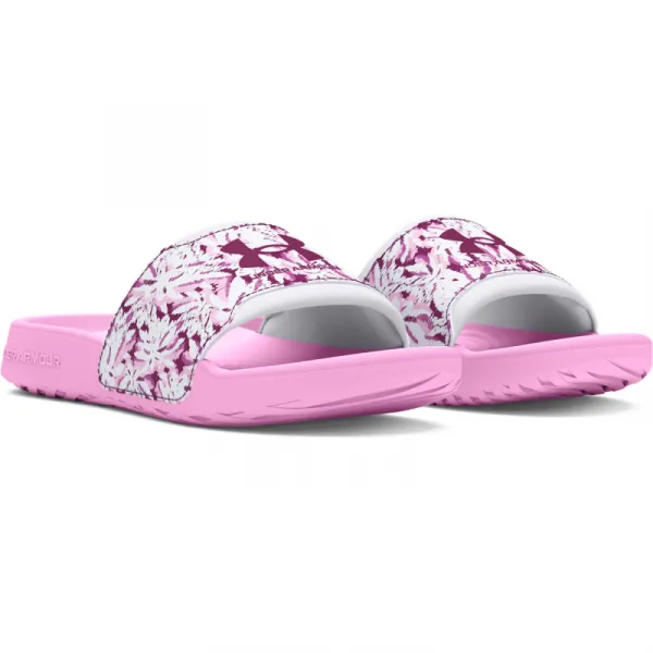 Dámske šlapky (plážová obuv) UNDER ARMOUR UA W Ignite Select Graphic stellar pink white purple gemini