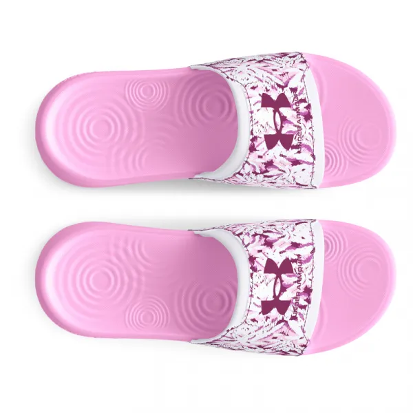 Dámske šlapky (plážová obuv) UNDER ARMOUR UA W Ignite Select Graphic stellar pink white purple gemini
