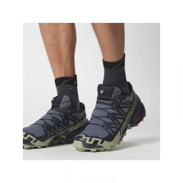 Pánska bežecká trailová obuv SALOMON Speedcross 6 GTX grisaille carbon tea