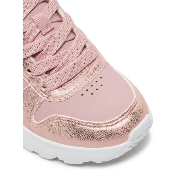 Dievčenské členkové zimné topánky SKECHERS Uno Lite Comfurt Collar mauve
