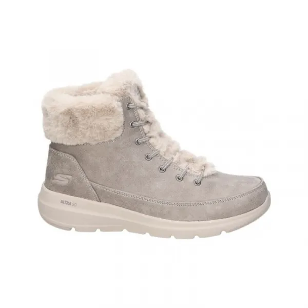 Dámske členkové zimné topánky SKECHERS Glacial Ultra taupe