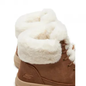 Dámske členkové zimné topánky SKECHERS Glacial Ultra chestnut