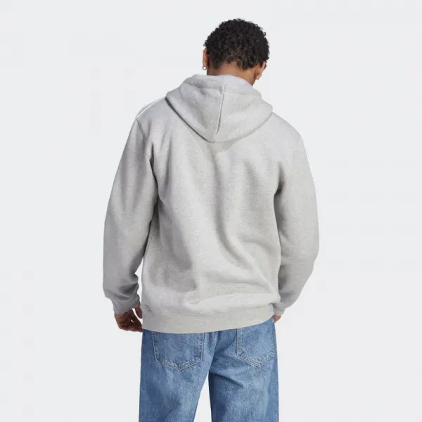Pánska zateplená mikina s kapucňou ADIDAS ORIGINALS 3-stripes hoody-Grey