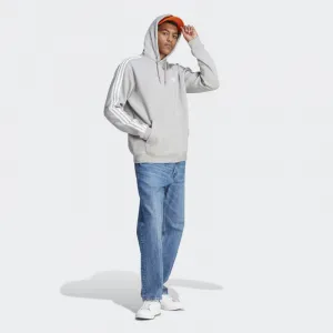 Pánska zateplená mikina s kapucňou ADIDAS ORIGINALS 3-stripes hoody-Grey