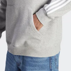 Pánska zateplená mikina s kapucňou ADIDAS ORIGINALS 3-stripes hoody-Grey