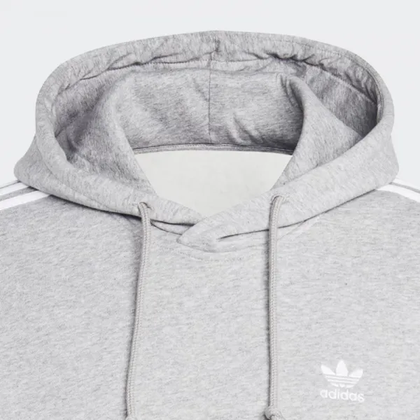 Pánska zateplená mikina s kapucňou ADIDAS ORIGINALS 3-stripes hoody-Grey