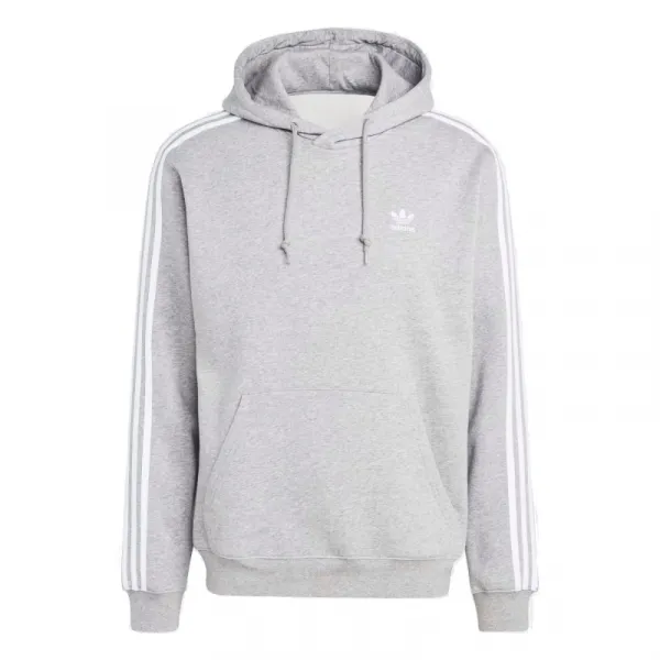 Pánska zateplená mikina s kapucňou ADIDAS ORIGINALS 3-stripes hoody-Grey