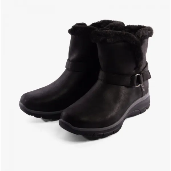 Dámske členkové zimné topánky SKECHERS Easy Going Dreamer black black