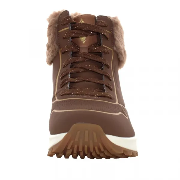 Dámske členkové zimné topánky SKECHERS Uno Rugged Zip Up taupe gold