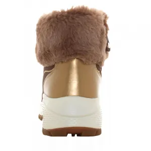 Dámske členkové zimné topánky SKECHERS Uno Rugged Zip Up taupe gold
