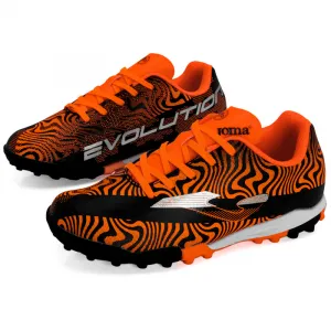 Chlapčenské futbalové kopačky turfy JOMA Evolution 2501 Jr TF black orange