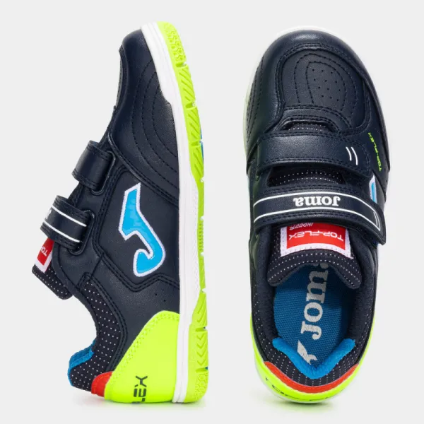 Chlapčenské futbalové kopačky halové JOMA Top Flex 2533 K IC navy blue green
