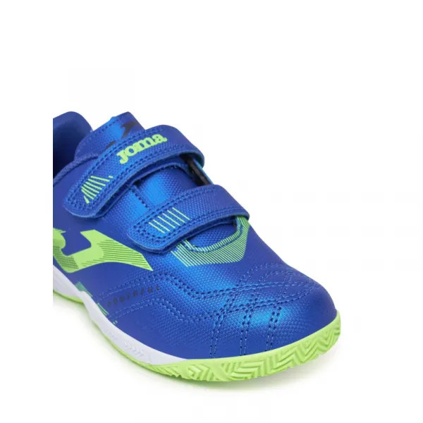 Chlapčenské futbalové kopačky halové JOMA Powerfull 2504 K IC royal blue green