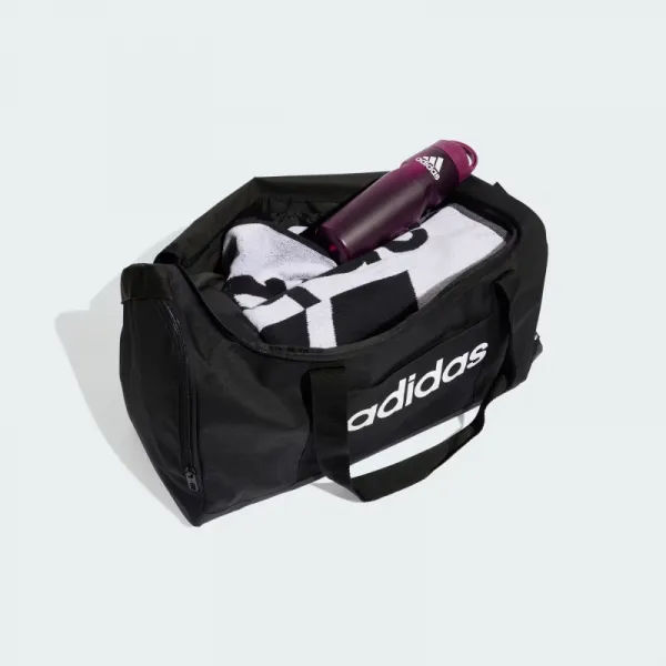 Cestovná taška ADIDAS LINEAR DUFFEL M BLACK BLACK WHITE