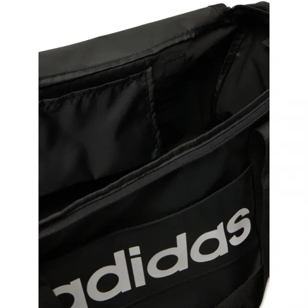 Cestovná taška ADIDAS LINEAR DUFFEL M BLACK BLACK WHITE