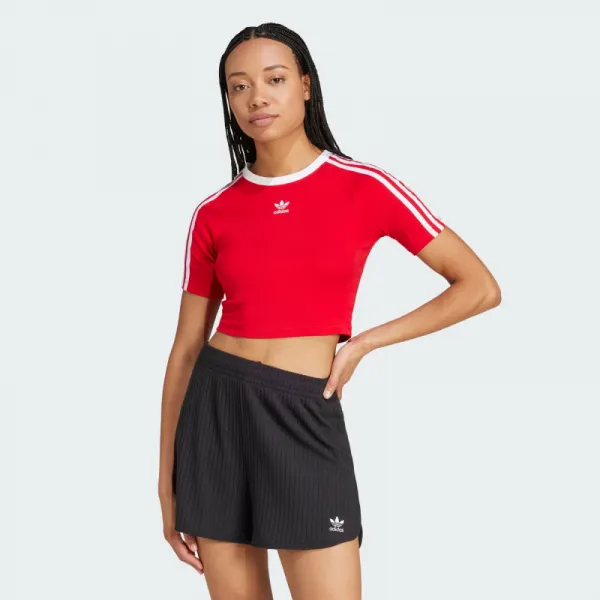 Dámske tričko s krátkym rukávom ADIDAS ORIGINALS 3 S BABY TEE BETSCA WHITE