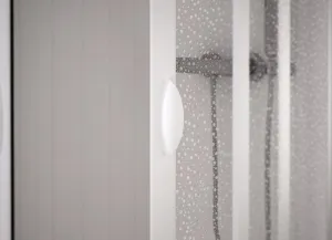 FORTE - Sprchové dvere MAESTRO CENTRALE - Farba rámu zásteny - Plast biely, Rozmer A - 160, Smer zatváranie - Univerzálny Ľavé / Pravé, Výplň - Polystyrol 2,2 mm (acrilico), Výška - 185 BSMAC16P