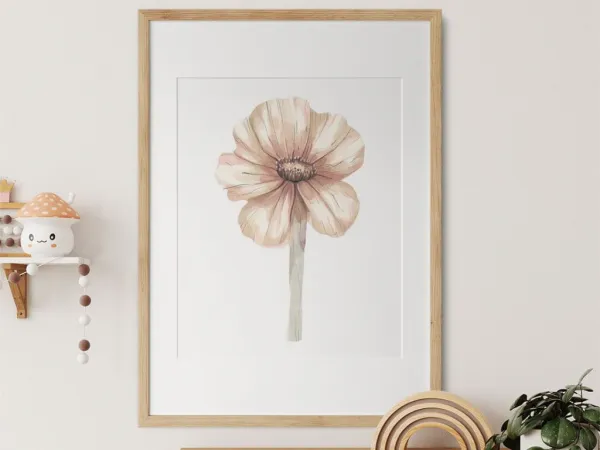 Plagát na stenu RUŽOVÝ KVET Zvoľte rozmer: 30 x 40 cm