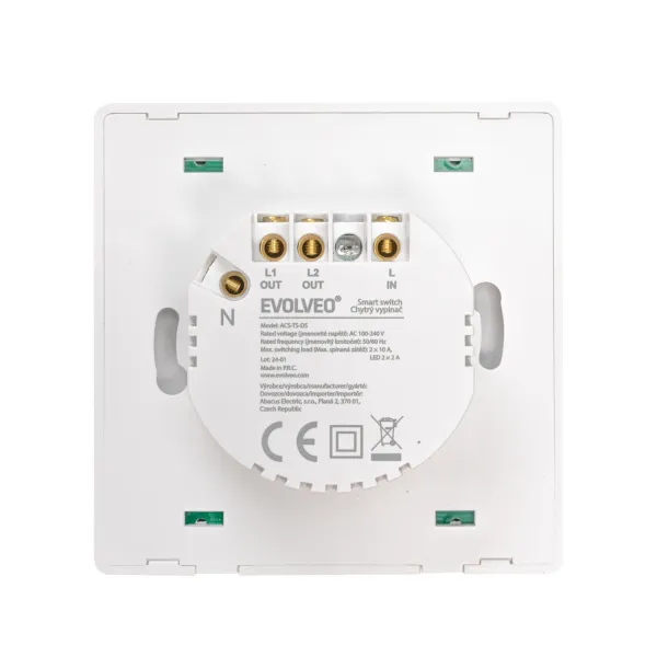 EVOLVEO WiFi Dual Switch, inteligentný prepínač