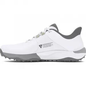 Pánske golfové topánky s&nbsp;hrotmi UNDER ARMOUR UA Drive Pro SL Wide white white metallic gun metal